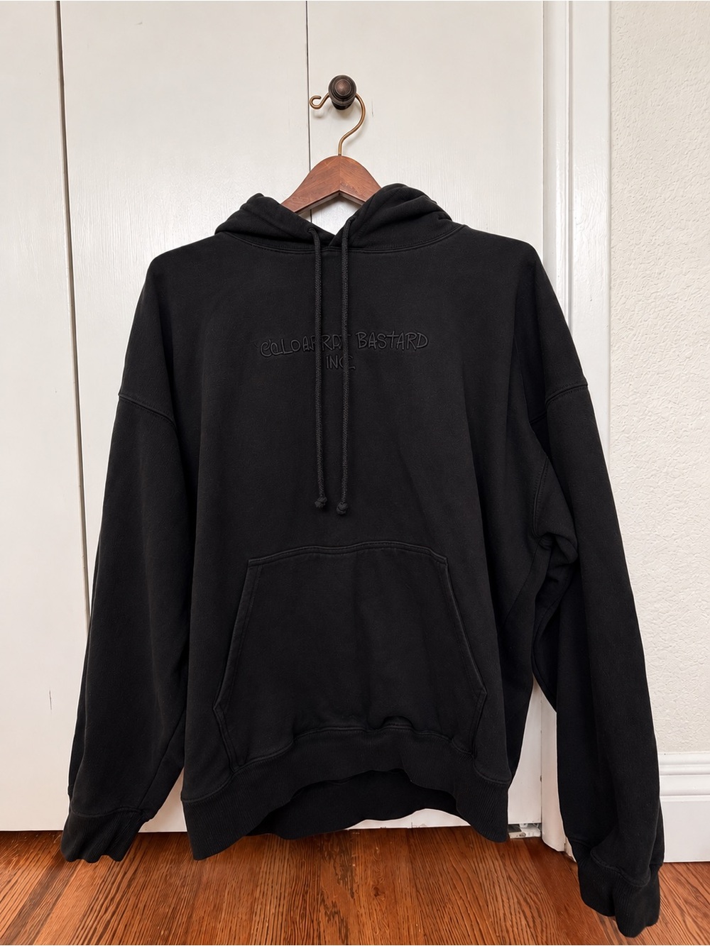PacSun Black Embroidered Logo Hoodie
